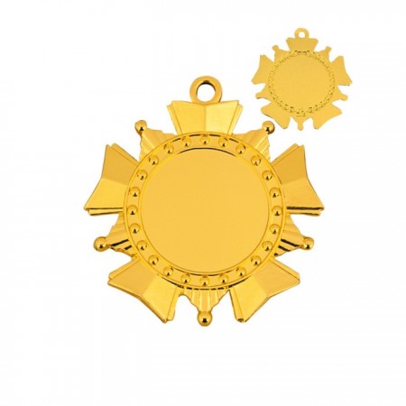 Медаль d=50 мм, под вкладку 25 мм, толщина 3 мм, цвет золото