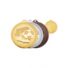 Медаль «Футбол», d=50 мм, толщина 1,5 мм, цвет серебро