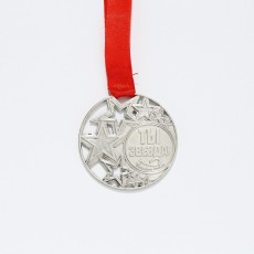 Медаль под нанесение "Звезды", диам. 5 см, цвет сер