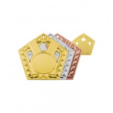 Медаль размер 5,9x6,2 см, под вкладку 25 мм, толщина 3 мм, цвет золото