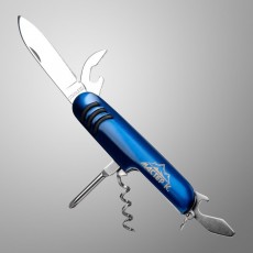 Нож швейцарский "Спасатель" 5в1, синий