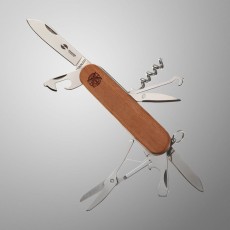 Нож перочинный Stinger, 13 функций, рукоять - древесина сапеле, 9 см