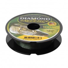 Леска монофильная Salмo Diaмond EXELENCE, диаметр 0.3 мм, тест 7.6 кг, 100 м, зелёная