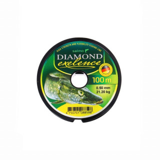 Леска монофильная Salmo Diamond EXELENCE, диаметр 0.5 мм, тест 21.2 кг, 100 м, светло-зелёная 7589