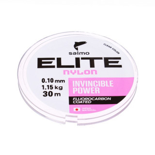 Леска монофильная Salmo Elite FLUORO COATED NYLON, диаметр 0.1 мм, тест 1.15 кг, 30 м, прозрачная