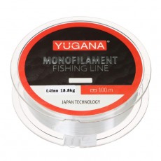 Леска монофильная YUGANA, диаметр 0.45 мм, 18.8 кг, 100 м, прозрачная