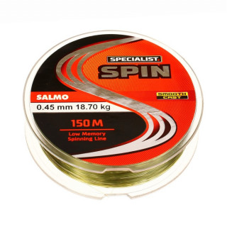 Леска монофильная Salmo Specialist SPIN, диаметр 0.45 мм, тест 18.7 кг, 150 м