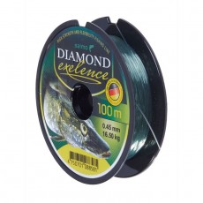 Леска монофильная Salmo Diamond EXELENCE, диаметр 0.45 мм, тест 16.5 кг, 100 м, светло-зелёная 758