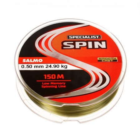 Леска монофильная Salmo Specialist SPIN, диаметр 0.50 мм, тест 24.9 кг, 150 м