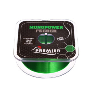 Леска Preмier fishing MONOPOWER Feeder, диаметр 0.45 мм, тест 19.5 кг, 100 м, зелёная