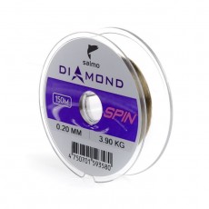 Леска монофильная Salmo Diamond SPIN, диаметр 0.2 мм, тест 3.9 кг, 150 м, светло-зелёная