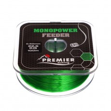 Леска Preмier fishing MONOPOWER Feeder, диаметр 0.5 мм, тест 22.5 кг, 100 м, зелёная