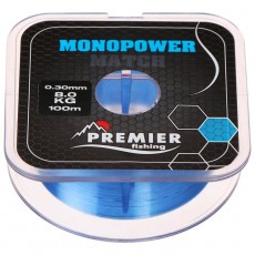 Леска Preмier fishing MONOPOWER мatch, диаметр 0.3 мм, тест 8 кг, 100 м, голубая