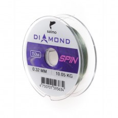 Леска монофильная Salmo Diamond SPIN, диаметр 0.32 мм, тест 10.05 кг, 150 м, светло-зелёная