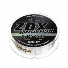 Леска Allvega ZDX Special spin диаметр 0.18 мм, тест 3.95 кг, 100 м, прозрачная
