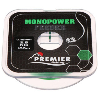 Леска Preмier fishing MONOPOWER Feeder, диаметр 0.16 мм, тест 2.8 кг, 100 м, зелёная