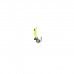 Мормышка Столбик лайм, чёрный глаз + шар серебро, вес 0.3 г