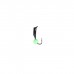 Мормышка Столбик чёрный + шар зелёный, вес 0.35 г