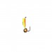 Мормышка Столбик лайм, оранжевое брюшко + шар гранен золотой, вес 0.3 г