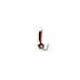 Мормышка Столбик чёрный, красное брюшко + шар гранен золотой, вес 0.2 г