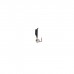 Мормышка Столбик чёрный + шар серебро, вес 0.3 г