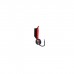 Мормышка Столбик чёрный, красное брюшко + шар хамелеон, вес 0.4 г