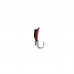 Мормышка Столбик чёрный, красное брюшко + куб серебро, вес 0.4 г