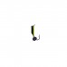 Мормышка Столбик чёрный, лайм брюшко + шар гранен хамелеон, вес 0.5 г