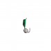 Мормышка Столбик чёрный, зелёное брюшко + шар серебро, вес 0.6 г