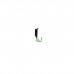 Мормышка Столбик чёрный, белые полоски + шар зелёный, вес 0.3 г