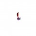 Мормышка Столбик чёрный, красное брюшко + шар 3D, вес 0.3 г