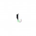 Мормышка Столбик чёрный + шар зелёный, вес 0.5 г