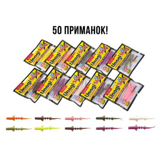 Слаги съедоб. плав. LJ Pro Series UNAGI SLUG 3.5in (08.89)//01SET 50шт. набор