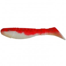 Виброхвост Helios Chubby Red & White, 9 см, 5 шт. (HS-4-003)