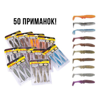 Виброхвосты съедоб. искусст. LJ Pro Series MISTER GREEDY 3.9in (09.90)/01SET 50шт. набор