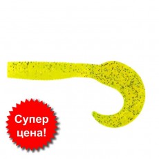 Приманка съедобная Allvega Flutter Tail Grub, 8 см, 3,6 г, 7 штук, цвет chartreuse