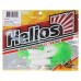 Твистер Helios Credo Double Tail White & Green, 7.5 см, 7 шт. (HS-12-016)