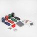 Покер в металлическом кейсе (карты 2 колоды, фишки 200 шт с/ном, 5 кубиков), 20.5 х 29 см