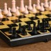 Настольная игра 3 в 1 "Атели": шашки, шахматы, нарды, доска 19 х 19 см