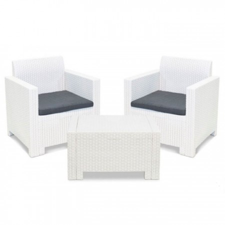 Комплект мебели SET NEBRASKA TERRACE, цвет белый, цвет подушки МИКС