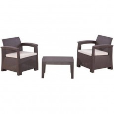 Комплект мебели RATTAN Comfort 3, цвет венге, цвет подушки МИКС