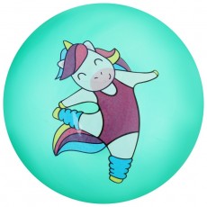 Мяч детский «Единорожка-спортсменка», 22 см, 60 г, цвет мятный