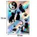 Голографические наклейки (стикеры) "Коты" 10х15 см, 5-200