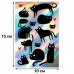 Голографические наклейки (стикеры) "Коты" 10х15 см, 5-203
