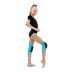 Наколенники для гимнастики и танцев, лайкра, плотная чашка, р. XS (3-6 лет), цвет чёрный/голубой