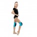 Наколенники для гимнастики и танцев с уплотнителем, р. M (11-14 лет), цвет бирюза/чёрный