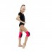 Наколенники для гимнастики и танцев, лайкра, плотная чашка, р. XXS (3-5 лет), цвет чёрный/коралл