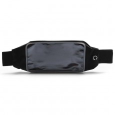 Сумка спортивная на пояс для телефона, 23 см, цвет чёрный