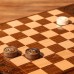 Нарды ручной работы "Лев на охоте" с ручкой, 60х30 см, с шахматным полем, массив ореха, Армения