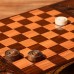 Нарды ручной работы "Волк воющий", с ручкой, 60х30 см, с шахматным полем, массив ореха, Армения